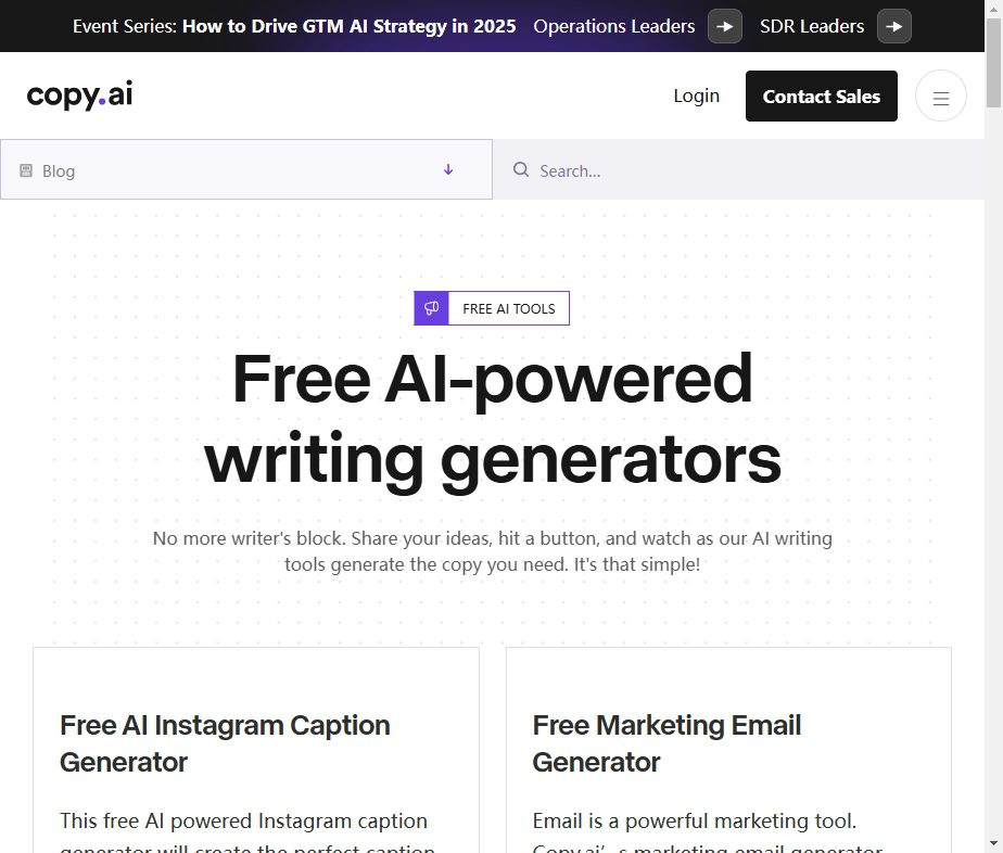 Copy.ai-AI文案生成工具
