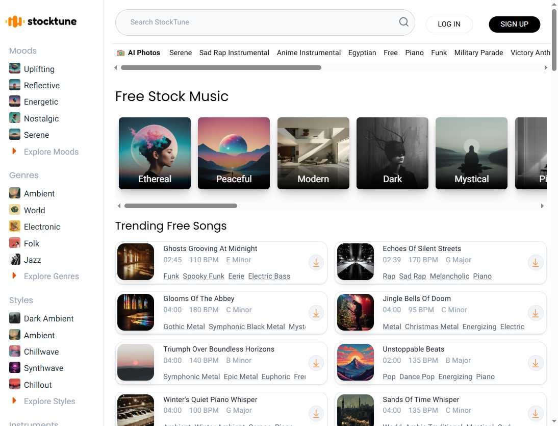 StockTune 网站截图